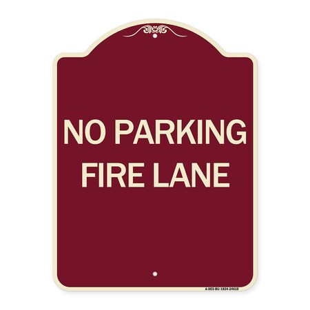Signmission Pavement Stencil No Parking Fire Lane Heavy-Gauge Aluminum Sign, 24" x 18", BU-1824-24610 A-DES-BU-1824-24610